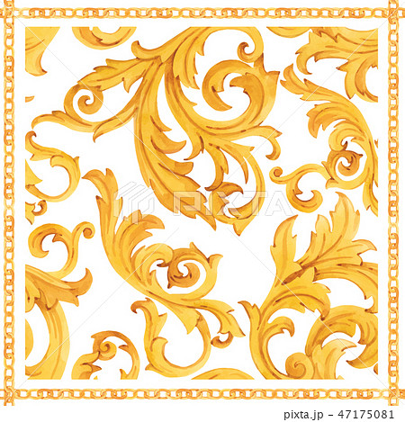 Golden baroque rich luxury vector pattern Golden baroque rich luxury vector pattern 47175081