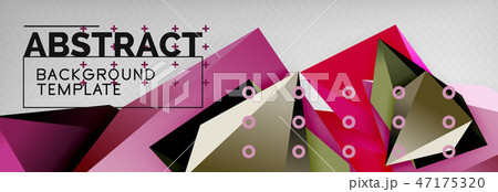 Triangles polygonal background, vector 3d poly template Triangles polygonal background, vector 3d poly template 47175320
