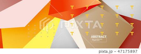 3d polygonal shape geometric background, triangular modern abstract composition 47175897
