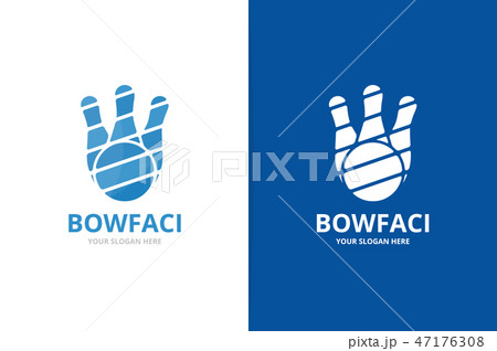 Vector bowling logo combination. Game symbol or icon. Unique kegling logotype design template. Vector bowling logo combination. Game symbol or icon. Unique kegling logotype design template. 47176308