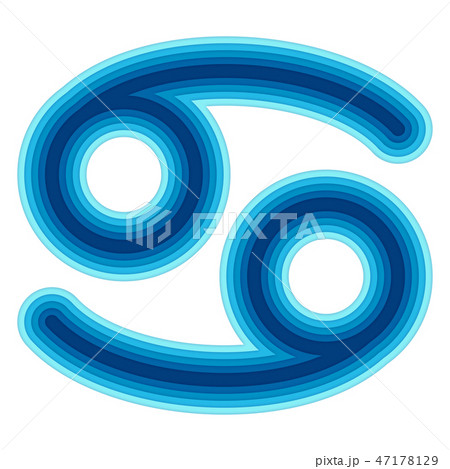 Astrological symbol of Cancer vector paper cut 47178129
