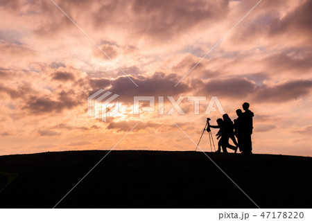 家族写真(シルエット) 47178220