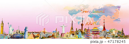 World travel and sights. Famous landmarks. World travel and sights. Famous landmarks. 47178245