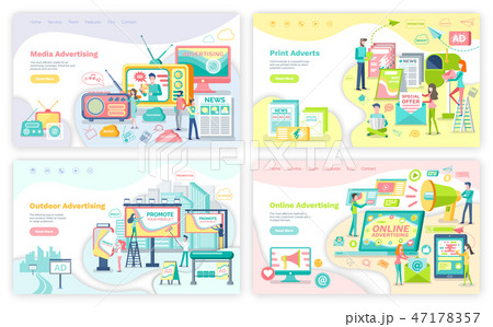 Advertising Services, Means of Advertisement Set Advertising Services, Means of Advertisement Set 47178357