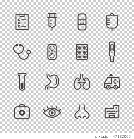 Hospital icon Hospital icon 47182063