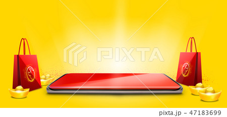 E-Commerce Chinese New Year.background Copy space. 47183699