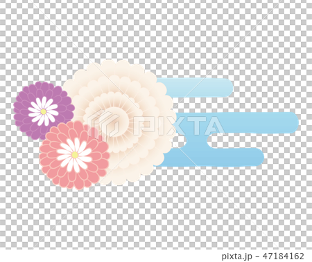 Cut material-Japanese style flower 12 47184162