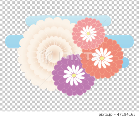 Cut material-Japanese style flower 11 47184163