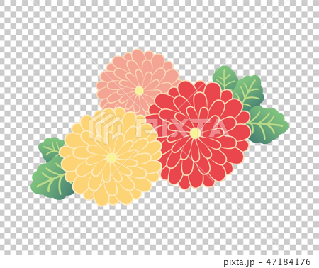 Cut Material Japanese Style Flower 5 Stock Illustration