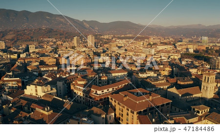 Aerial view of Terni cityscape in the evening. Umbria, Italy Aerial view of Terni cityscape in the evening. Umbria, Italy 47184486