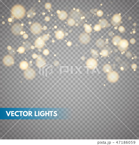 Shining bokeh isolated on transparent background.  47186059