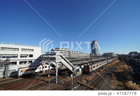 日本の横浜都市景観 長津田駅やタワーマンションなどを望む 日本の横浜都市景観 長津田駅やタワーマンションなどを望む 47187779