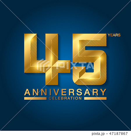 45 years anniversary celebration logotype.  47187867