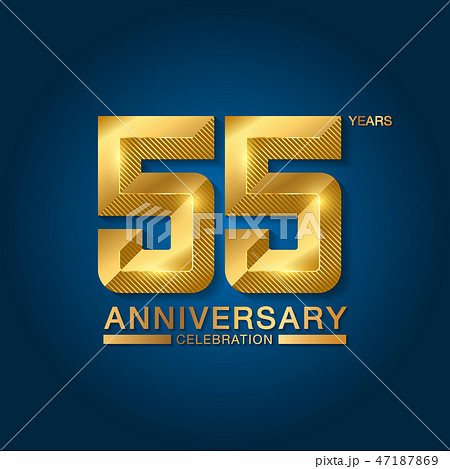 55 years anniversary celebration logotype. 55 years anniversary celebration logotype. 47187869