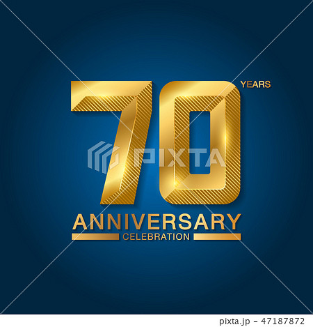 70 years anniversary celebration logotype. 70 years anniversary celebration logotype. 47187872