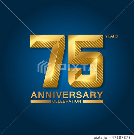 75 years anniversary celebration logotype. 75 years anniversary celebration logotype. 47187873