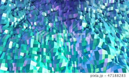 3d low poly abstract geometric background with modern gradient colors. 3d surface blue green 47188283