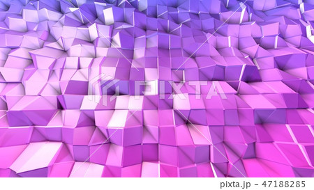 3d low poly abstract geometric background with modern gradient colors. 3d surface red violet 47188285