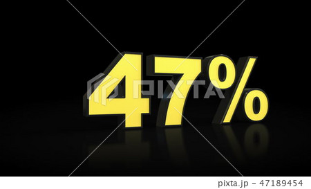 forty-seven 47 percent 3D rendering 47189454