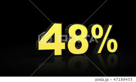 forty-eight 48 percent 3D rendering 47189455