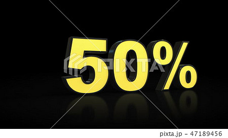 fifty 50 percent 3D rendering 47189456