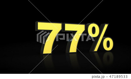 seventy-seven 77 percent 3D rendering seventy-seven 77 percent 3D rendering 47189533