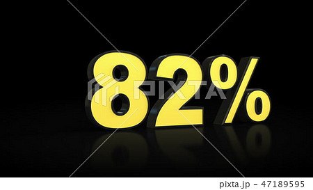 eighty-two 82 percent 3D rendering eighty-two 82 percent 3D rendering 47189595