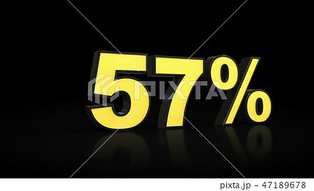 fifty-seven 57 percent 3D rendering fifty-seven 57 percent 3D rendering 47189678