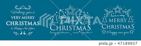 Christmas wishes with decorations. Vector. 47189937