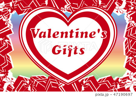 背景 贈り物 バレンタインデー 赤いハートパターン ギフト プレゼント 無料素材 宣伝ポスター 広告のイラスト素材