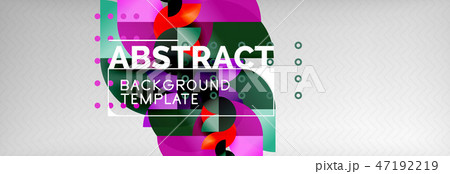 Circle background abstract. Trendy shapes composition 47192219