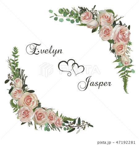 Vector floral bouquet design set, green forest Vector floral bouquet design set, green forest 47192281