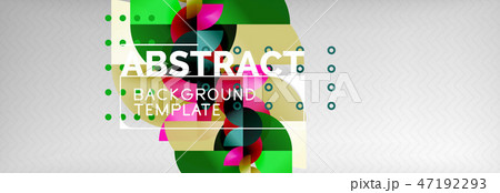 Circle background abstract. Trendy shapes composition 47192293