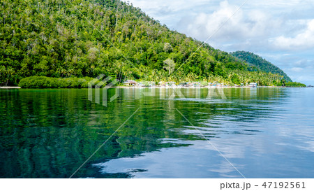 Village on Monsuar Island. Raja Ampat, Indonesia, West Papua 47192561