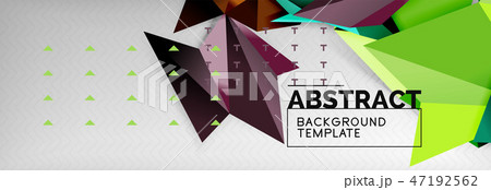 Triangles background techno template 47192562