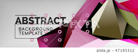 Triangles polygonal background, vector 3d poly template Triangles polygonal background, vector 3d poly template 47193312