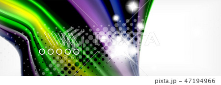 Smooth liquid blur wave background, color flow concept, illustration 47194966