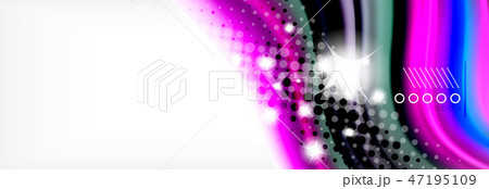 Fluid liquid colors abstract background, colorful geometric background - fluid shapes composition 47195109