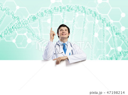 Doctor with banner Doctor with banner 47198214