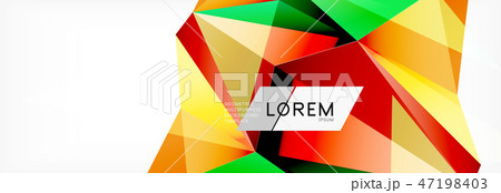 Triangle 3d polygonal art style. Future geometric design. Vector geometry futuristic illustration Triangle 3d polygonal art style. Future geometric design. Vector geometry futuristic illustration 47198403