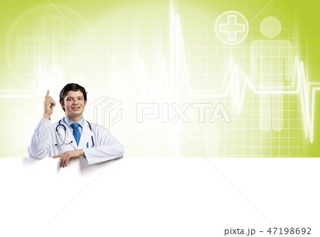 Doctor with banner Doctor with banner 47198692