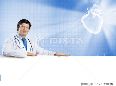 Doctor with banner 47199040