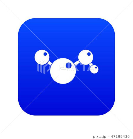 Chemical and physical molecules icon digital blue 47199436
