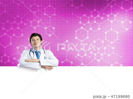 Doctor with banner 47199680
