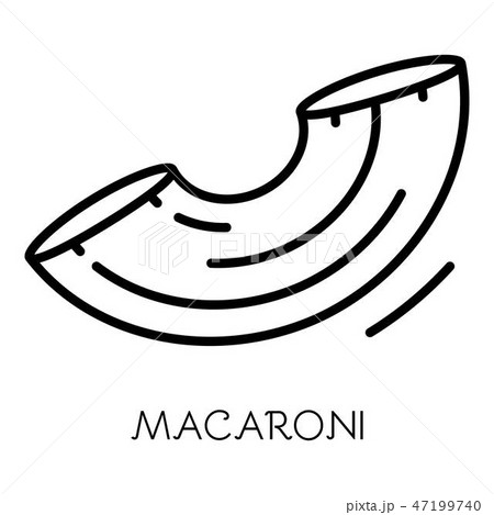 Macaroni icon, outline style Macaroni icon, outline style 47199740