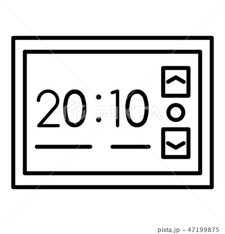 Stand alarm clock icon, outline style 47199875