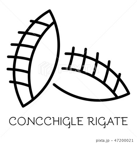 Concchigle rigate icon, outline style Concchigle rigate icon, outline style 47200021
