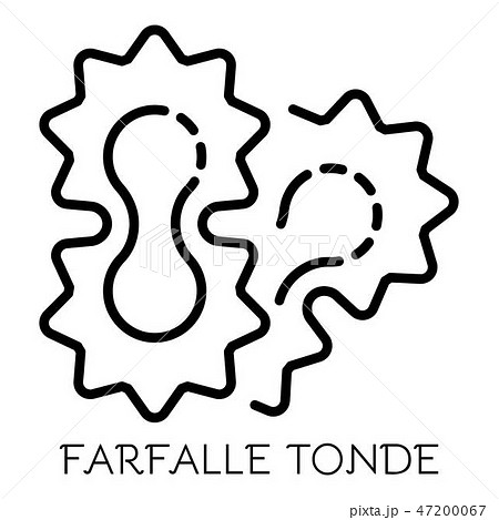 Farfalle tonde icon, outline style Farfalle tonde icon, outline style 47200067