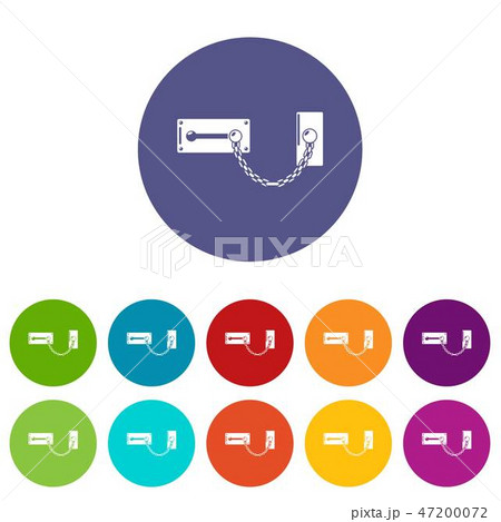 Lock snap icons set vector color Lock snap icons set vector color 47200072
