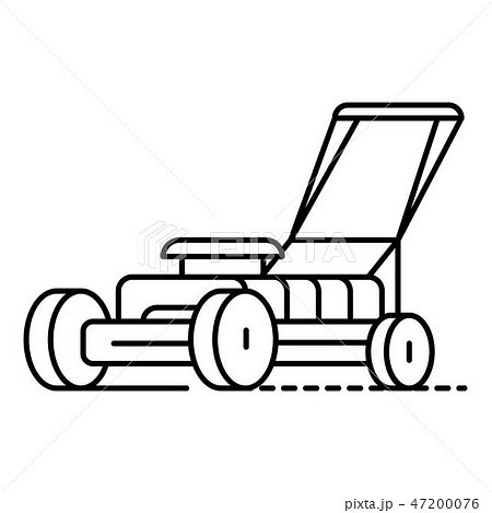 Grass cutter icon, outline style Grass cutter icon, outline style 47200076